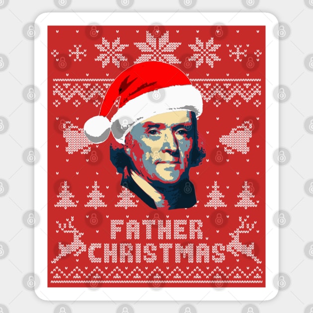 Thomas Jefferson Father Christmas Sticker by Nerd_art